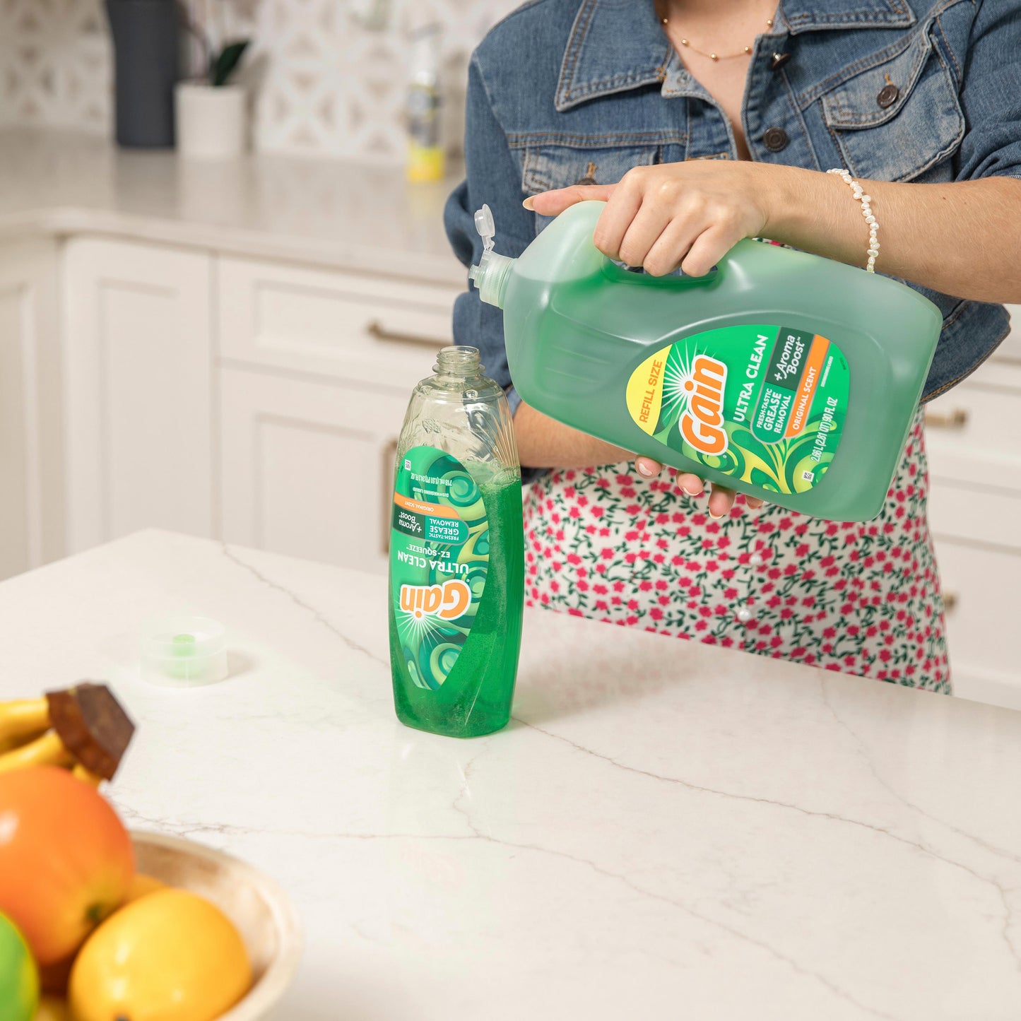 Gain Ultra Dishwashing Liquid Dish Soap, Original Scent, 90.0 fl oz
