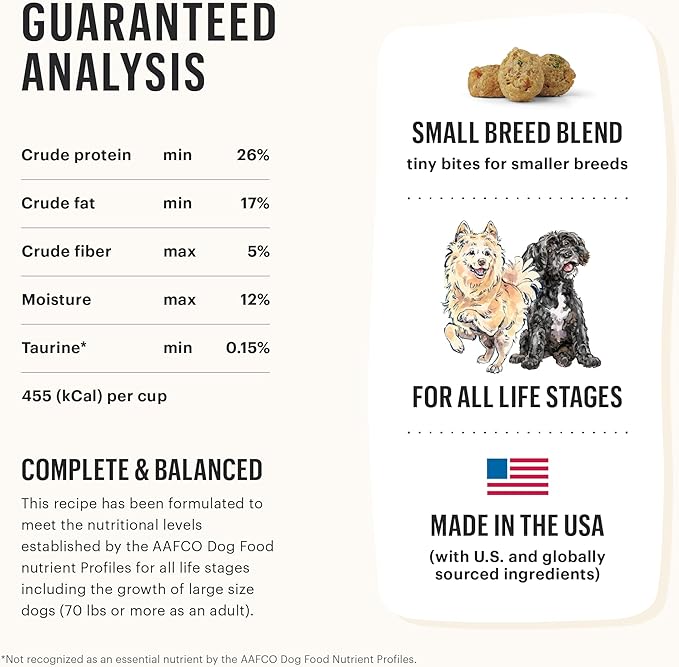 The Honest Kitchen Whole Food Clusters Small Breed Grain Free Beef Dry Dog Food, 4 lb Bag