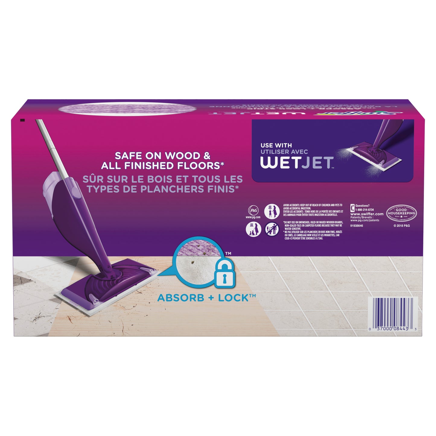 Swiffer WetJet Multi-Surface Floor Cleaner Pad Refill, 24 Count, Fresh Scent