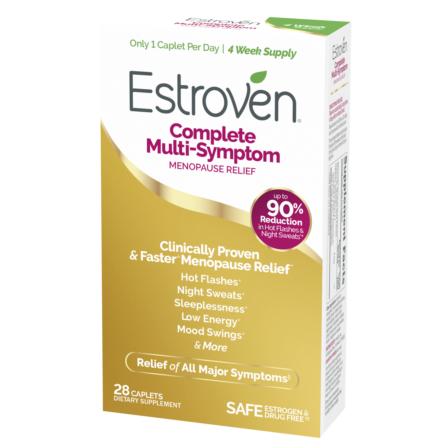 Estroven Complete Multi-Symptom Menopause Relief Caplets, 28 Count