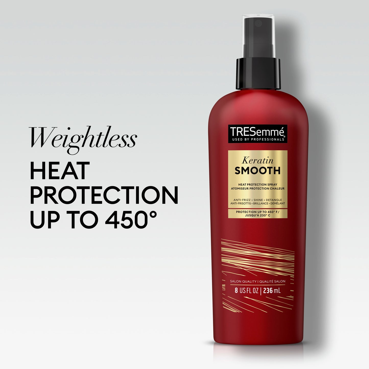 TRESemme Keratin Smooth Heat Protectant Detangler Hairspray with Marula Oil, 8 fl oz