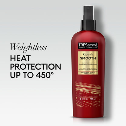 TRESemme Keratin Smooth Heat Protectant Detangler Hairspray with Marula Oil, 8 fl oz