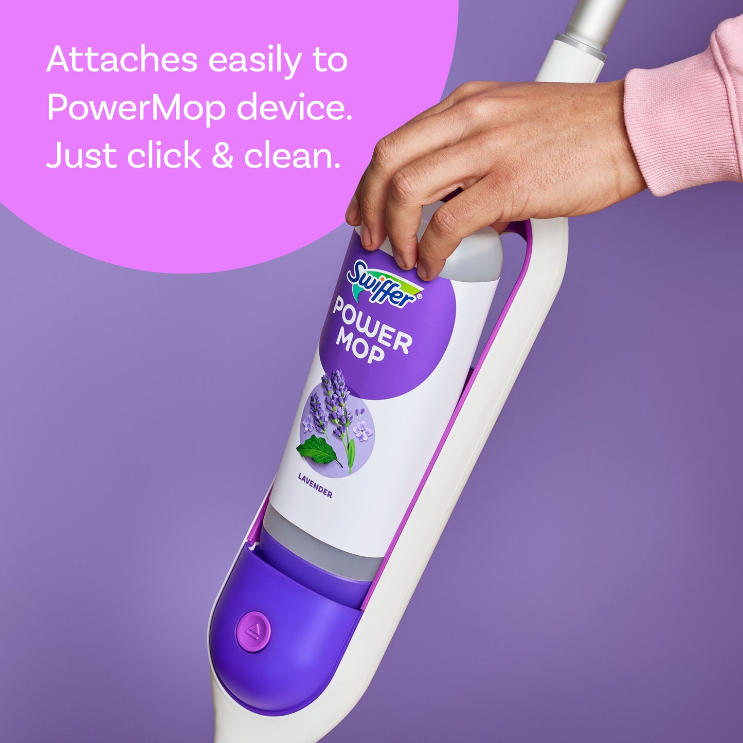 Swiffer Power Mop Liquid Floor Cleaner Solution with Lavender Scent, 25.3 fl oz