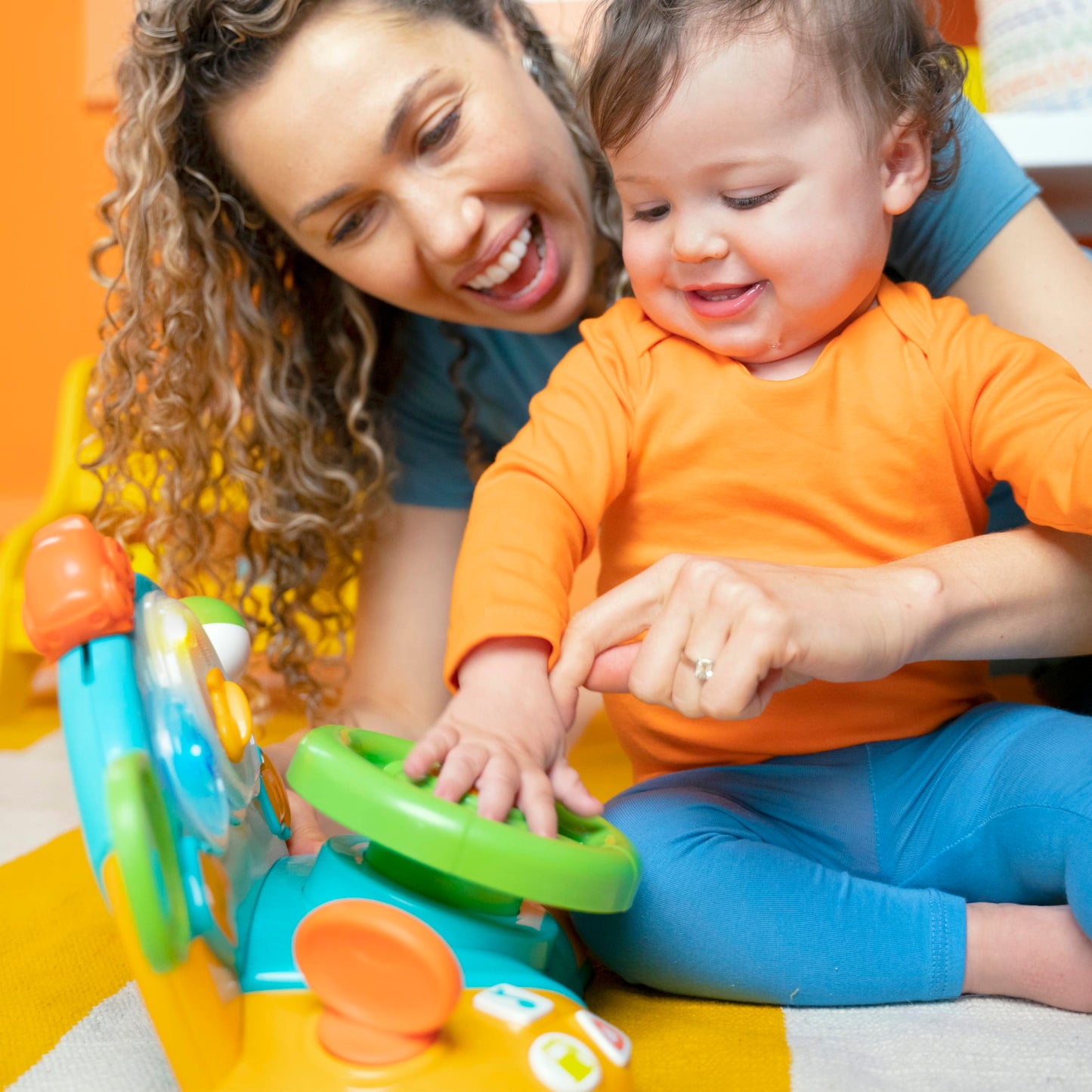 Bright Starts Lights & Colors Driver Electronic Learning Toy with Melodies, Ages 6 Months +