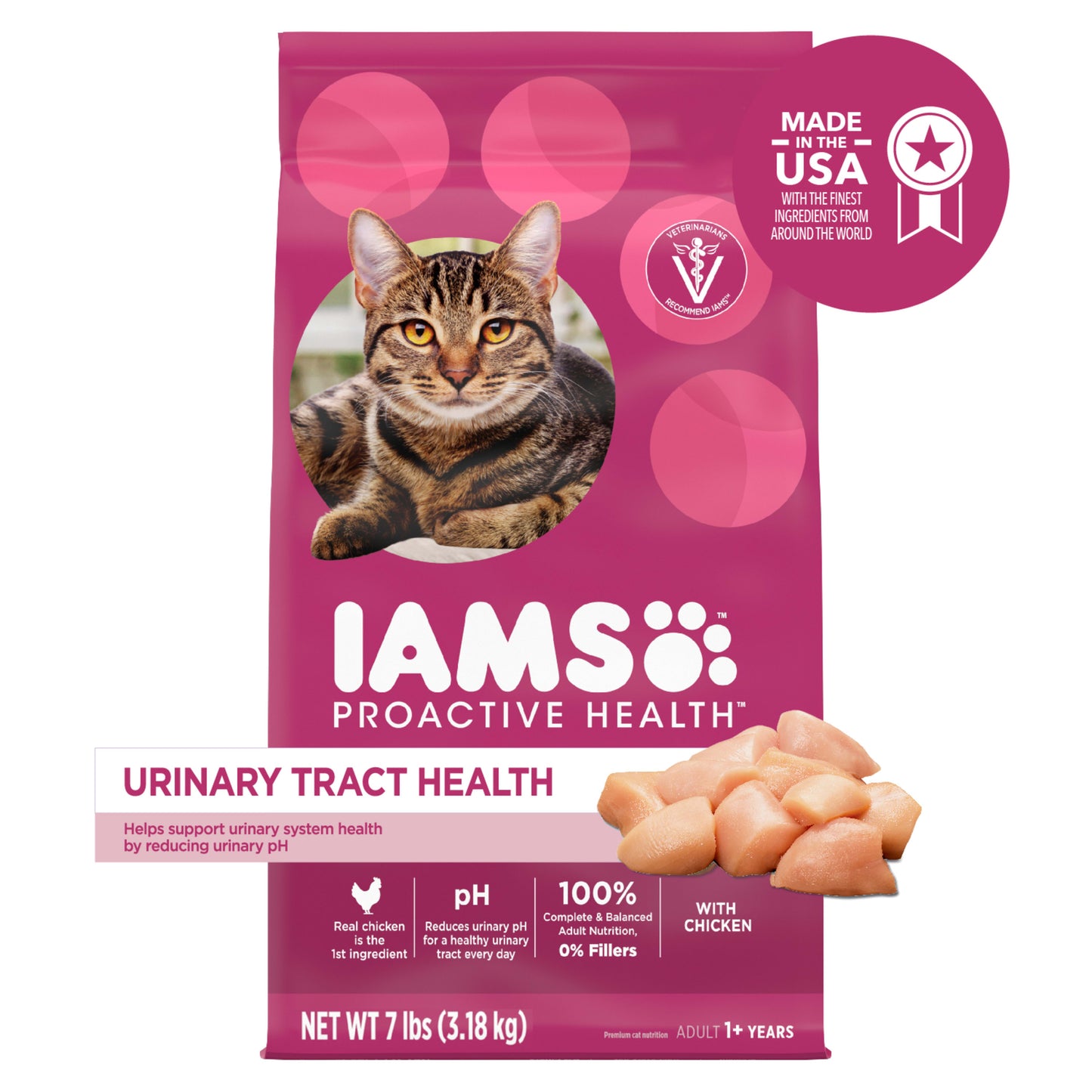 Iams Proactive Health Adult Urinary Tract Health Dry Cat Food With Chicken, 7 Lb. Bag