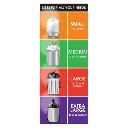 Great Value Strong Flex 13-Gallon Drawstring Tall Kitchen Trash Bags, Citrus Burst