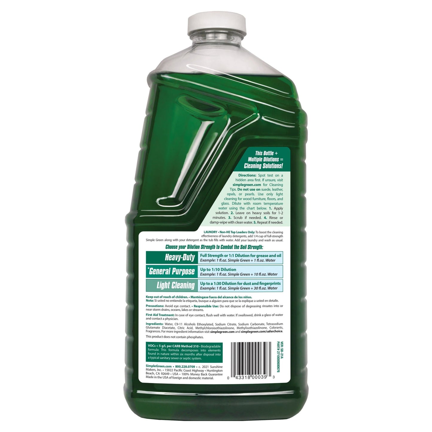 Simple Green All-Purpose Cleaner Concentrate Refill, Original, 67.6 fl. oz
