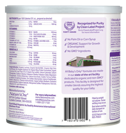 Baby's Only Organic - Infant Formula Organic 2 Supplement Iron - Case Of 6-21 Ounces