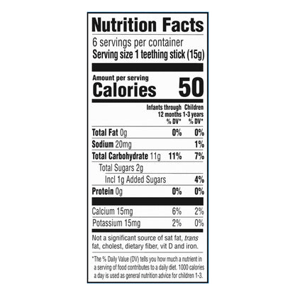 Gerber Snacks for Baby Strawberry Apple Teething Sticks, 3.2 oz Boxes (6 Pack)
