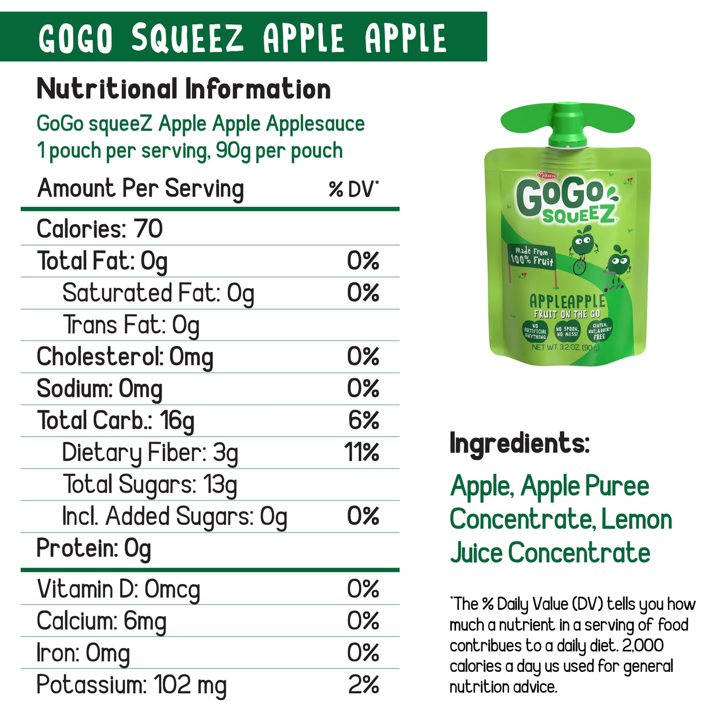 Gogo Squeez Apple Strawberry Banana 12ct
