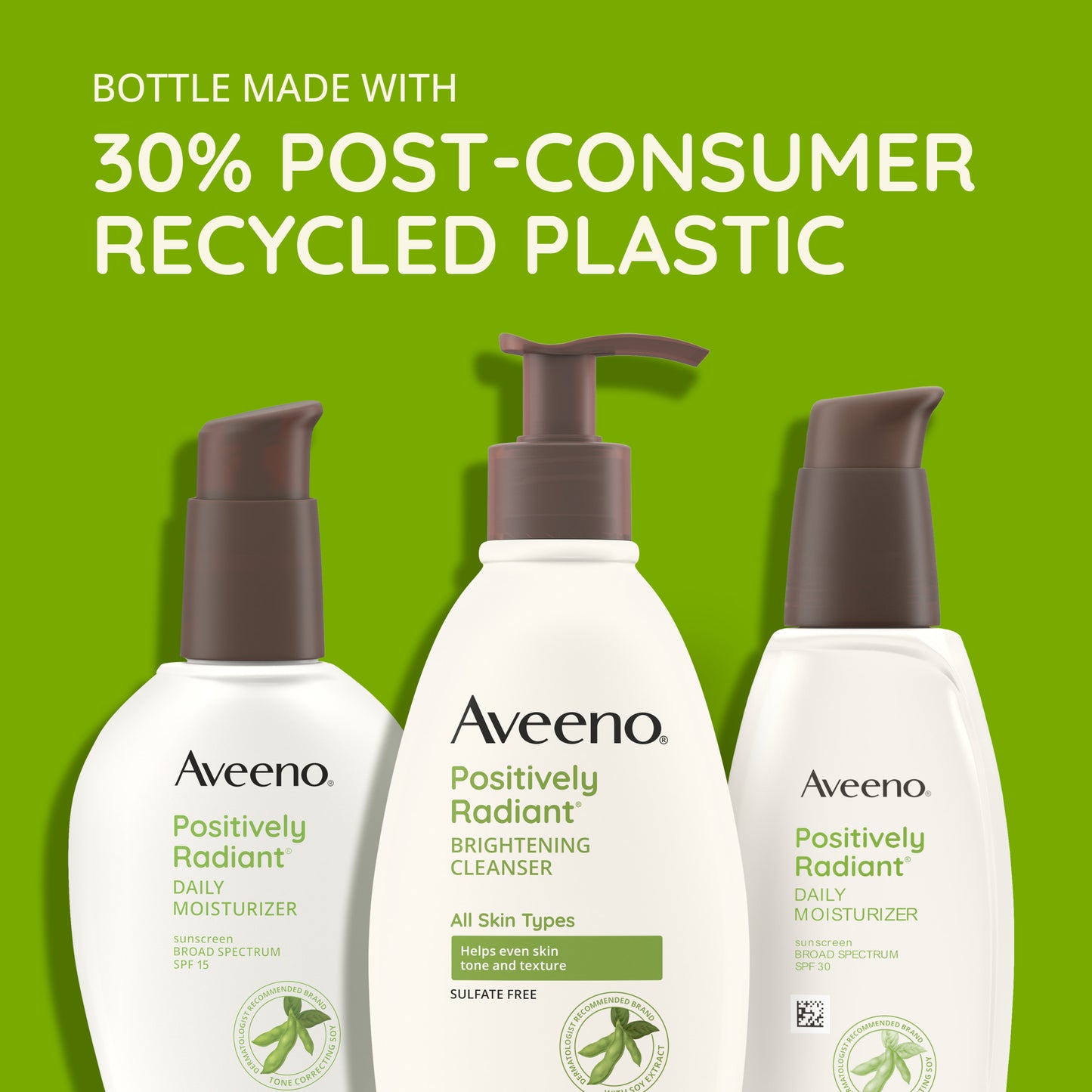 Aveeno Positively Radiant Daily Face Moisturizer Lotion with SPF 30, 2.3 oz