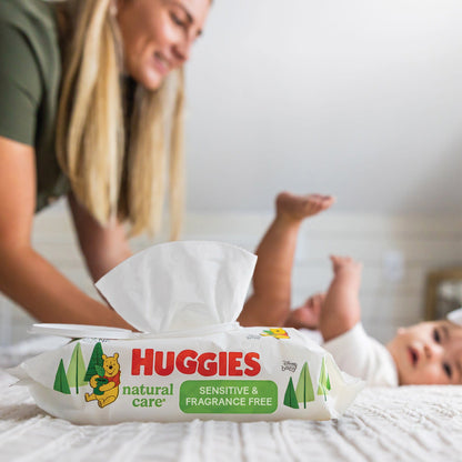 Huggies Natural Care Sensitive Baby Wipes, Unscented, 3 Pack, 168 Total Ct (Select for More Options)