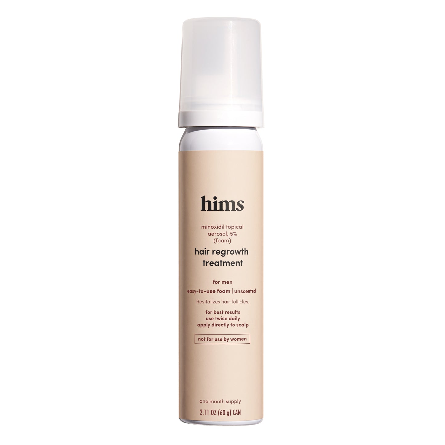 Hims Minoxidil 5% Topical Foam, Hair Regrowth Treatment for Men, 2.11 fl oz