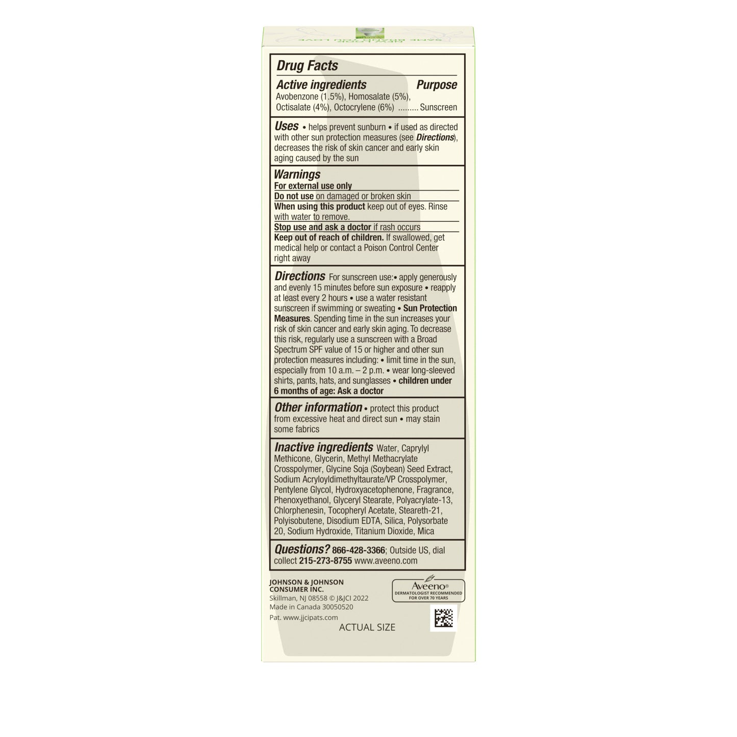 Aveeno Positively Radiant Daily Face Moisturizer Lotion with SPF 30, 2.3 oz