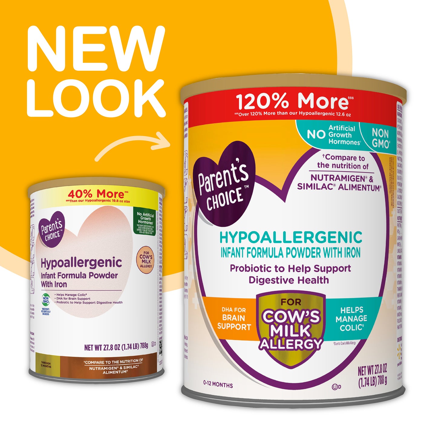 Parent's Choice Hypoallergenic Infant Formula Powder, 27.8 oz Canister