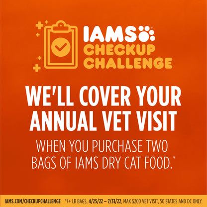 Iams Proactive Health Adult Hairball Care Dry Cat Food With Chicken And Salmon, 7 Lb. Bag