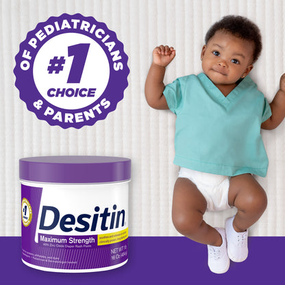 Desitin Maximum Strength Baby Diaper Rash Cream with Zinc Oxide, 16 oz