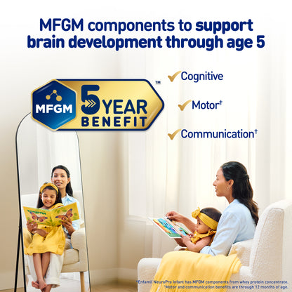 Enfamil NeuroPro Baby Formula, Milk-Based Infant Nutrition, MFGM* 5-Year Benefit, Expert-Recommended Brain-Building Omega-3 DHA, Exclusive HuMO6 Immune Blend, Non-GMO, 20.7 oz