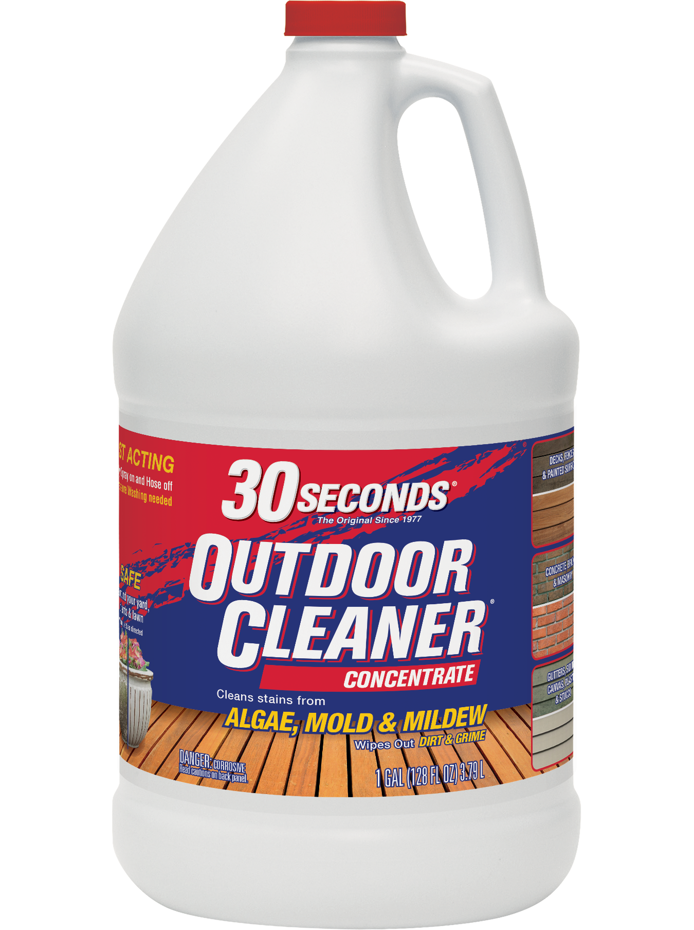 30 SECONDS Outdoor Cleaner for Stains from Algae, Mold and Mildew 1 Gallon