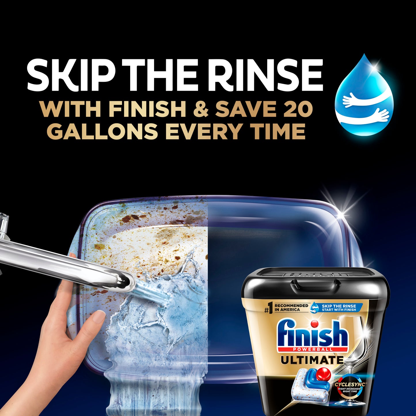 Finish Ultimate Dishwasher Detergent- 62 Count - With CycleSync™ Technology - Dishwashing Tablets - Dish Tabs