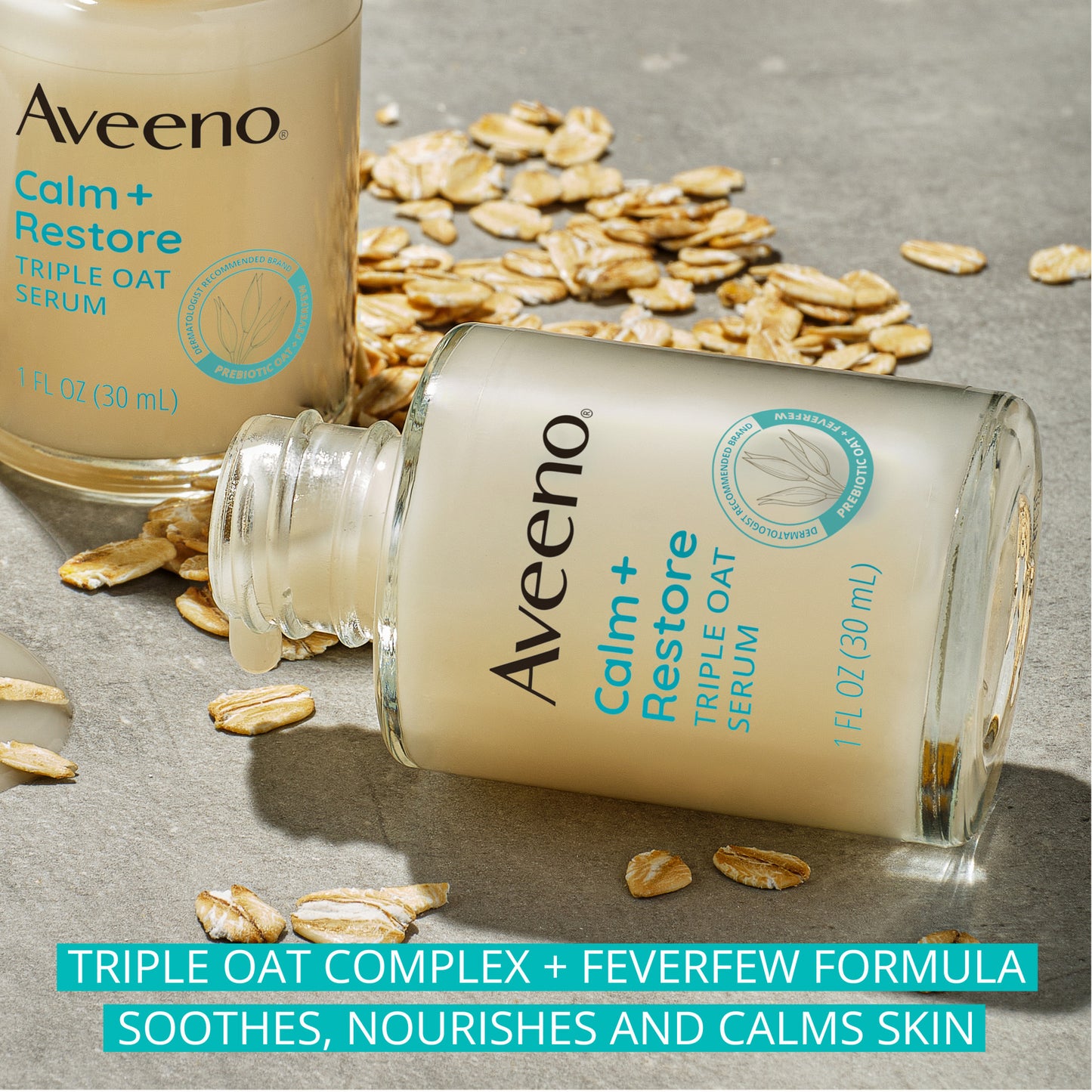 Aveeno Calm + Restore Triple Oat Sensitive Skin Face Serum, 1 fl. oz