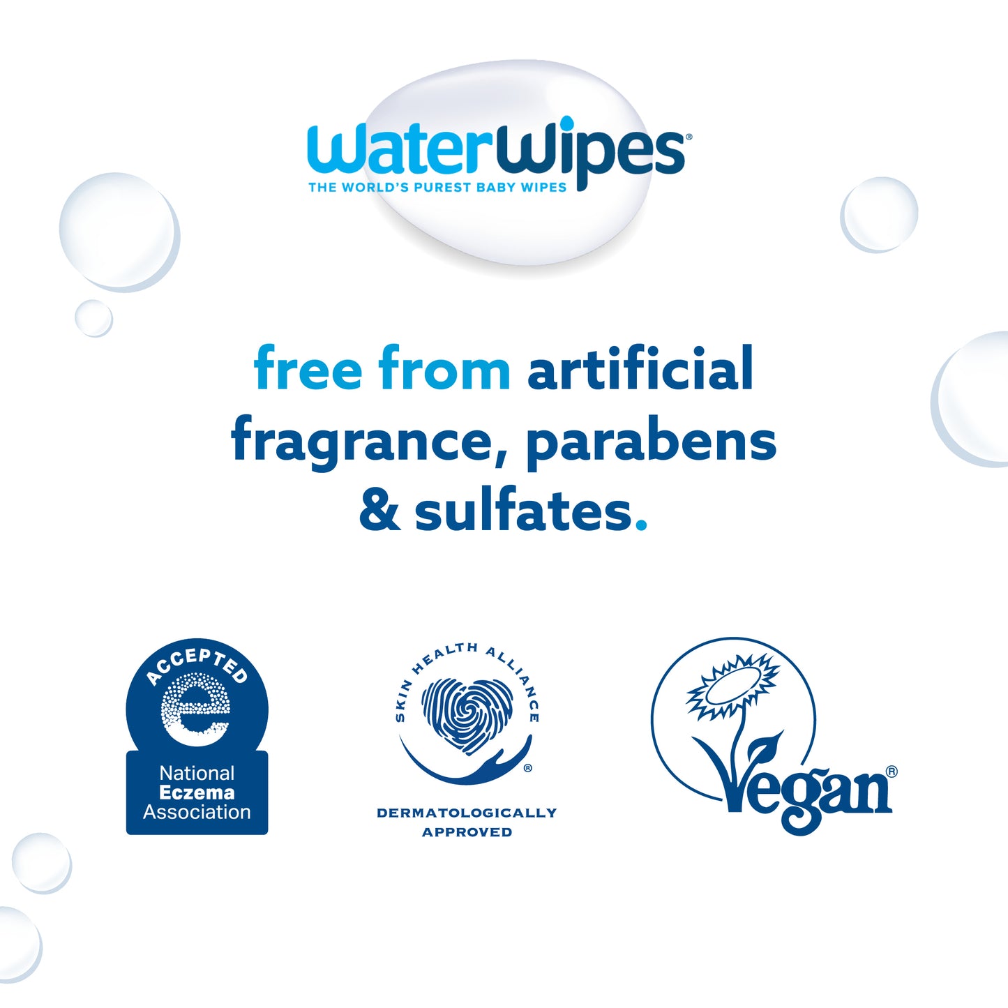 WaterWipes Plastic-Free Original 99.9% Water Based Baby Wipes, Fragrance-Free for Sensitive Skin, 540 Count (9 Packs)