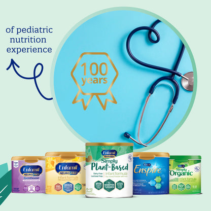 Enfamil ProSobee Soy-Based Infant Formula for Sensitive Tummies, Lactose-Free, Milk-Free, and DHA for Brain Support, Plant-Sourced Ready-to-Use Nursette Bottles, 32 Fl Oz