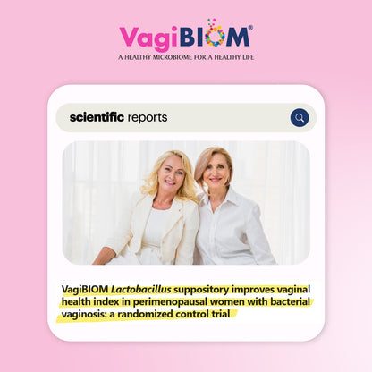 Vagibiom Vaginal Probiotic Suppository for Women, Fragrance Free, 5 Count