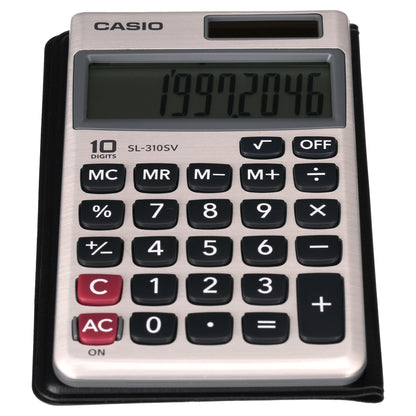 Casio SL-310SV Ultra Thin 10-Digit Wallet Size Calculator