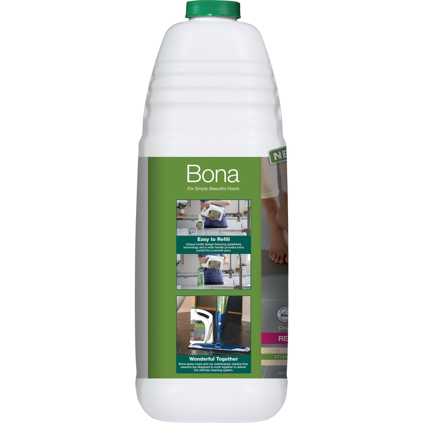 Bona® Multi-Surface Floor Cleaner, for Stone Tile Laminate and Vinyl LVT/LVP Refill 128 fl oz