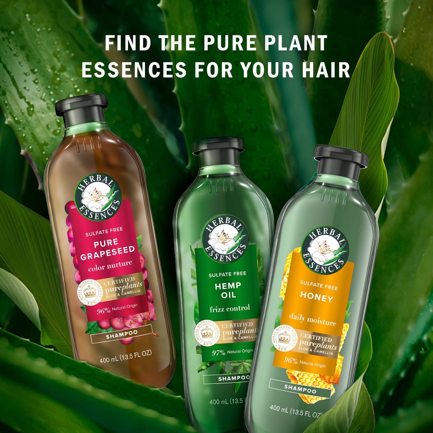 Herbal Essences Hemp & Aloe Frizz Control Shampoo & Conditioner 13.5 fl oz
