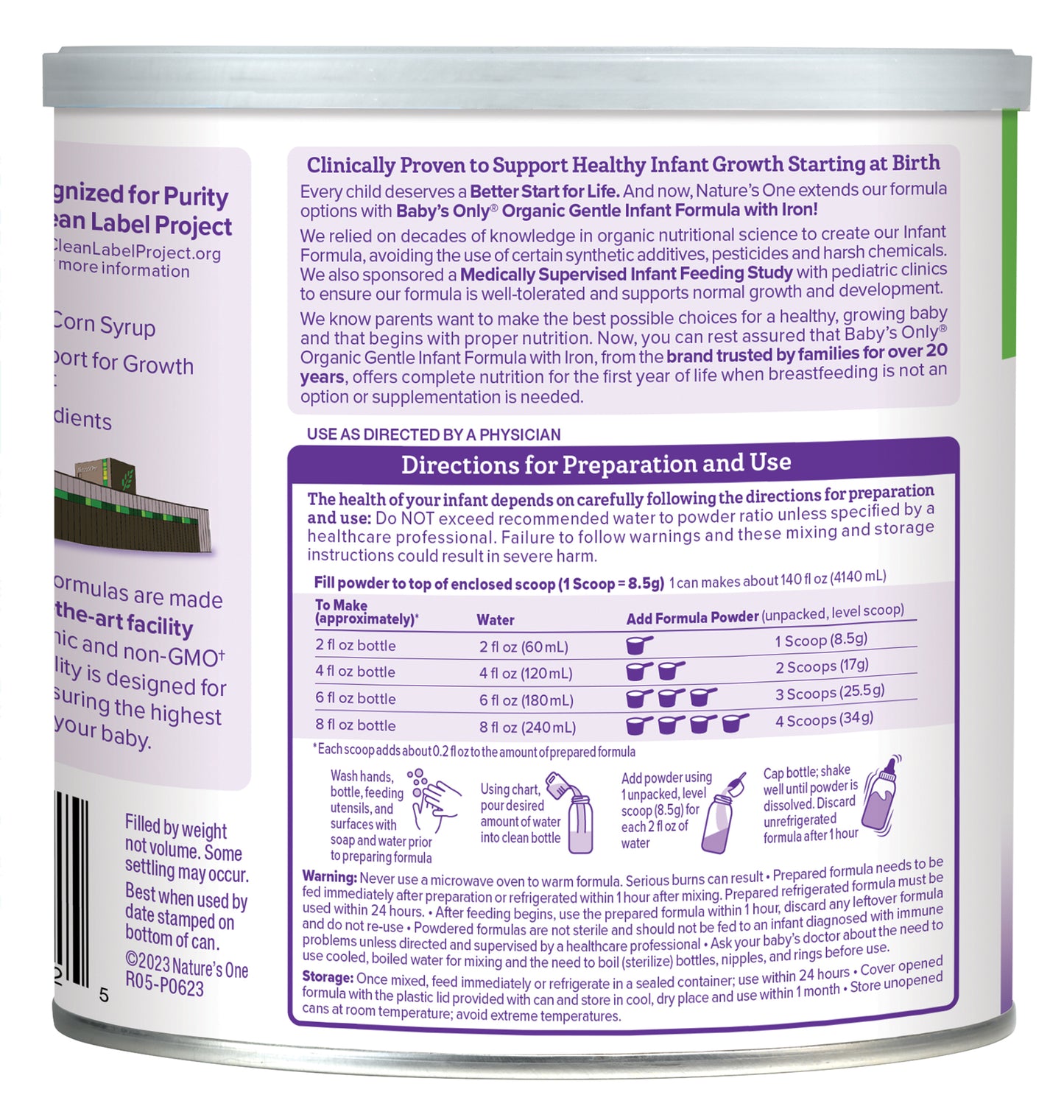 Baby's Only Organic - Infant Formula Organic 2 Supplement Iron - Case Of 6-21 Ounces
