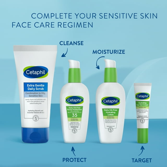Cetaphil Extra Gentle Daily Scrub, Exfoliating Face Wash For All Skin Types, 6 oz