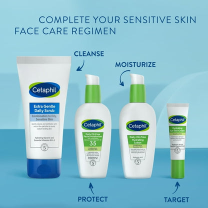 Cetaphil Extra Gentle Daily Scrub, Exfoliating Face Wash For All Skin Types, 6 oz