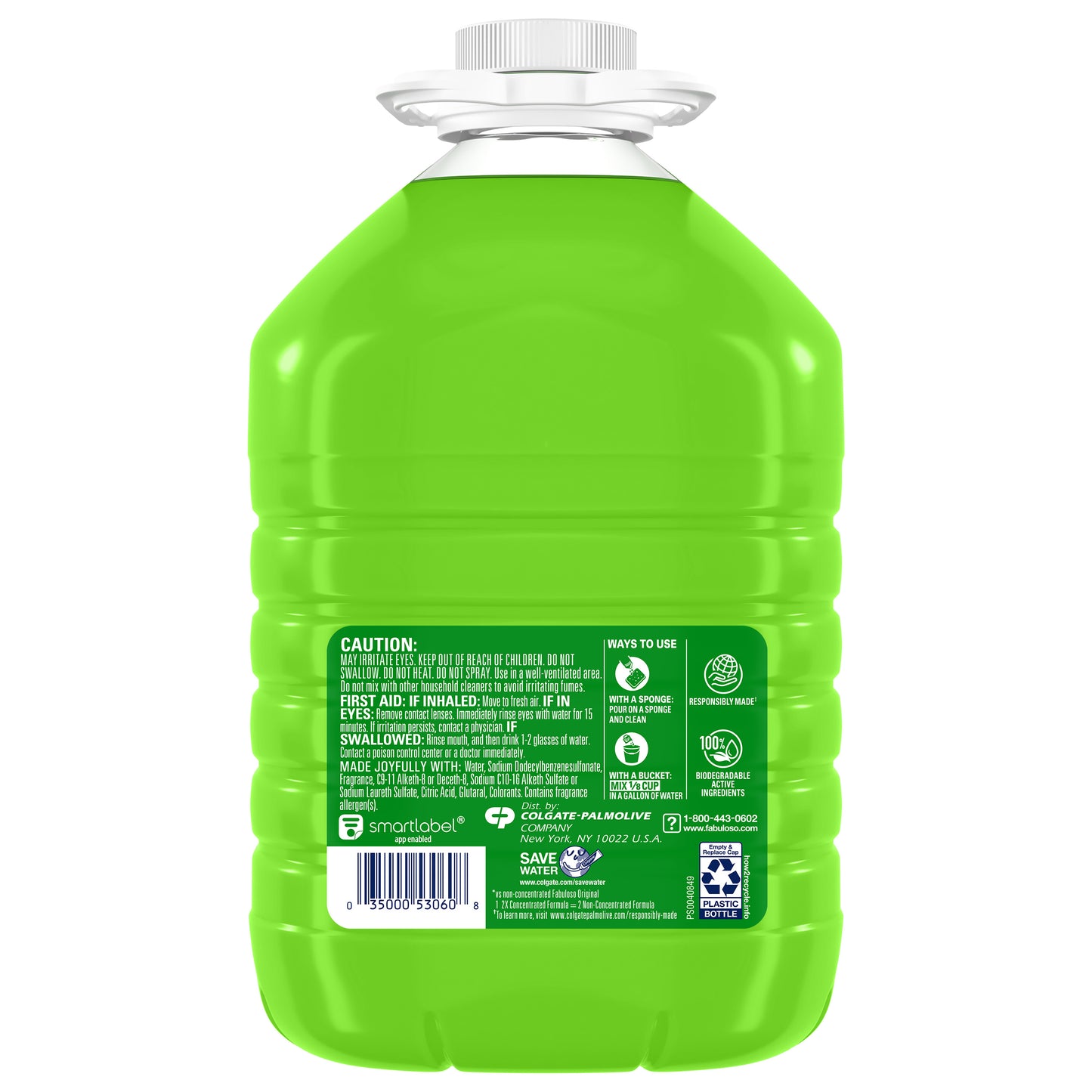 Fabuloso Multi-Purpose Cleaner, 2X Concentrated Formula, Passions of Fruit Scent, 128 oz
