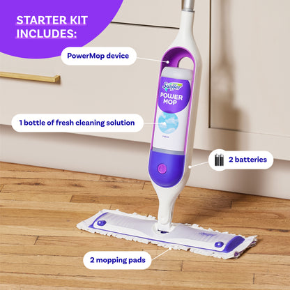 Swiffer PowerMop Multi-Surface Mop Kit for Floor Cleaning, Fresh Scent