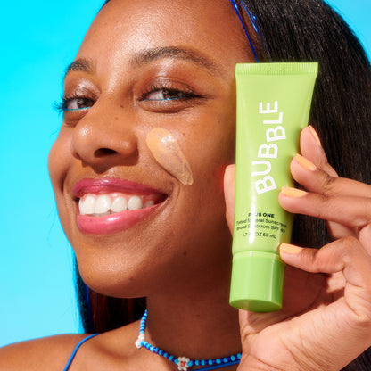 Bubble Skincare Plus One Tinted Sunscreen SPF 40, Everyday Care Sun Protection, All Skin Types, 1.7 fl oz / 50mL