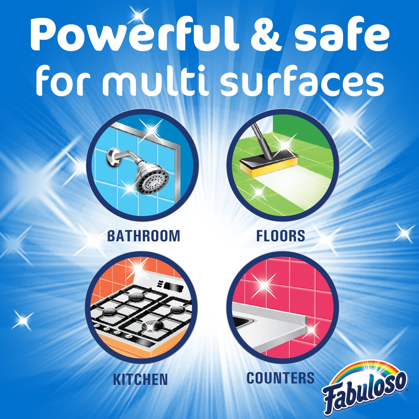 Fabuloso Multi-Purpose Cleaner, 2X Concentrated Formula, Passions of Fruit Scent, 128 oz
