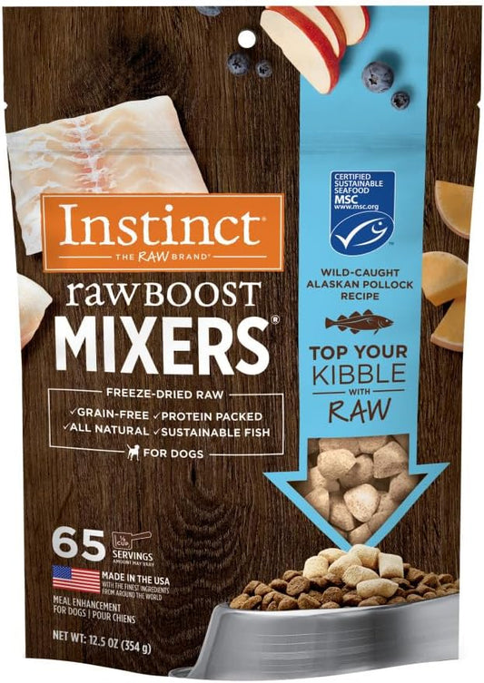 Instinct Raw Boost Mixers Freeze-Dried Dog Food Topper - Pollock, 12.5 Ounces