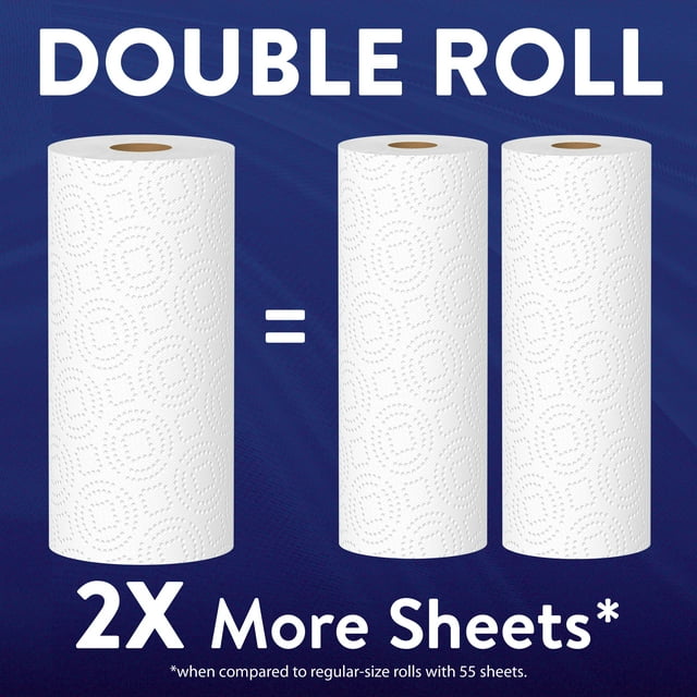 Great Value Ultra Strong Paper Towels, White, 2 Double Rolls