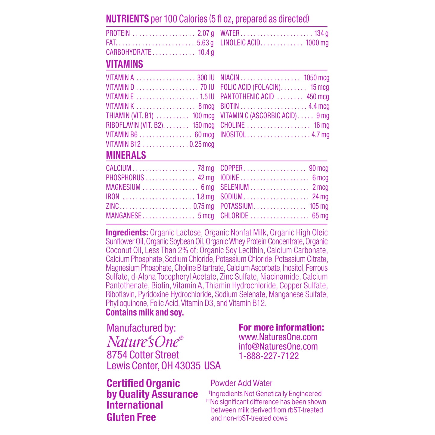 Baby's Only Organic - Infant Formula Organic 2 Premium Dairy - Case Of 6-21 Ounces