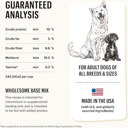The Honest Kitchen Dehydrated Whole Grain, Veggie & Fruit Base Mix Dog Food (Just Add Protein), 3 lb Box