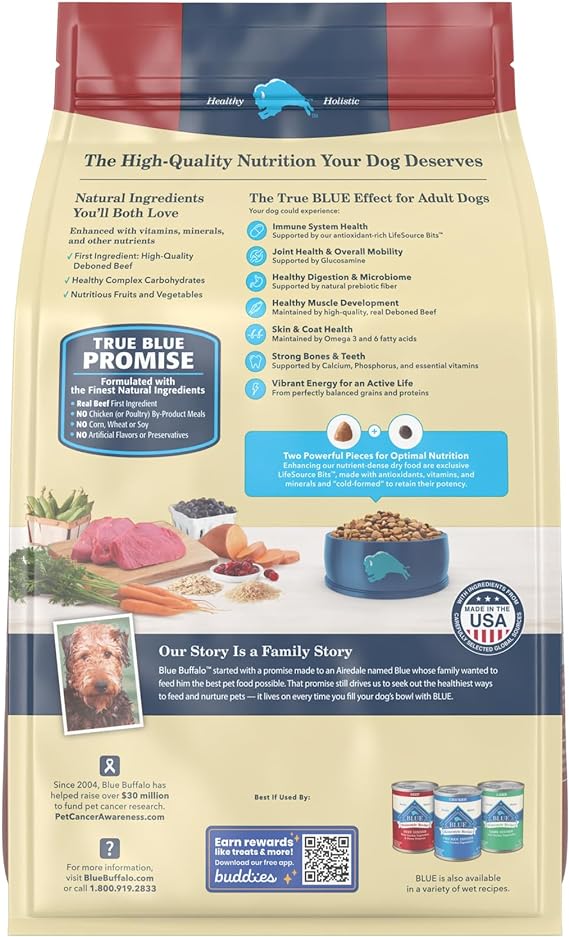 Blue Buffalo Life Protection Formula Natural Adult Dry Dog Food, Chicken and Brown Rice 30-lb