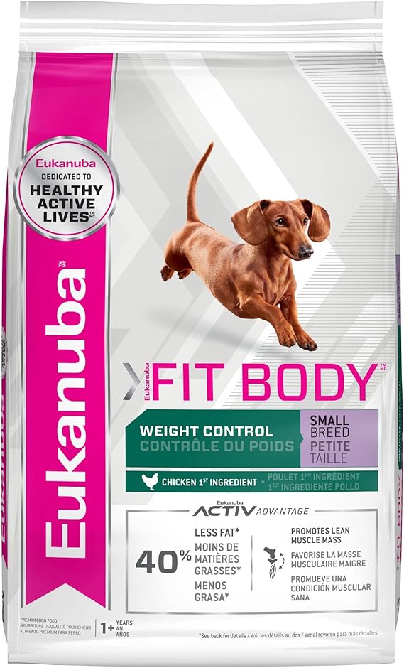 Eukanuba Fit Body Weight Control Small Breed Dry Dog Food, 4 lb. Bag