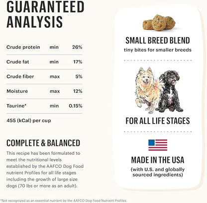 The Honest Kitchen Whole Food Clusters Small Breed Grain Free Beef Dry Dog Food, 4 lb Bag