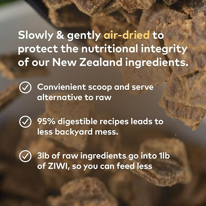 ZIWI Peak Air-Dried Dog Food – All Natural, High Protein, Grain Free and Limited Ingredient with Superfoods (Lamb, 1.0 lb)