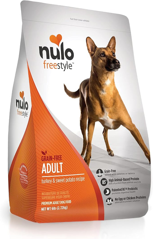 Nulo Freestyle Adult Dog Food, Premium All Natural Grain-Free Dry Small Kibble Dog Food, with BC30 Probiotic for Healthy Digestion, and High Animal-Based Protein with no Chicken or Egg Alternatives