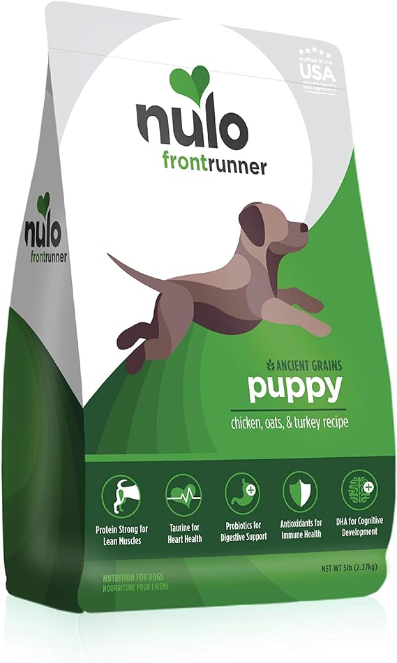 Nulo Frontrunner All Breed Puppy Food, Premium Dry Small Kibble Puppy Food, Ancient Grains Promote Fullness with BC30 Probiotic & DHA to Boost Cognitive Development