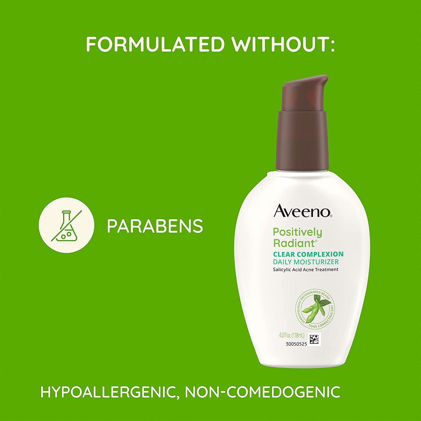 Aveeno Clear Complexion Acne-Fighting Daily Face Moisturizer with Soy, 4 fl oz