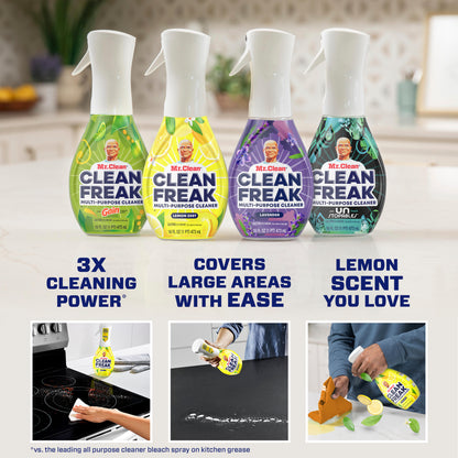 Mr. Clean, Clean Freak Multi-Surface Spray, Pk 1 Starter Kit, 1 Refill, Lemon Zest, 32 fl oz